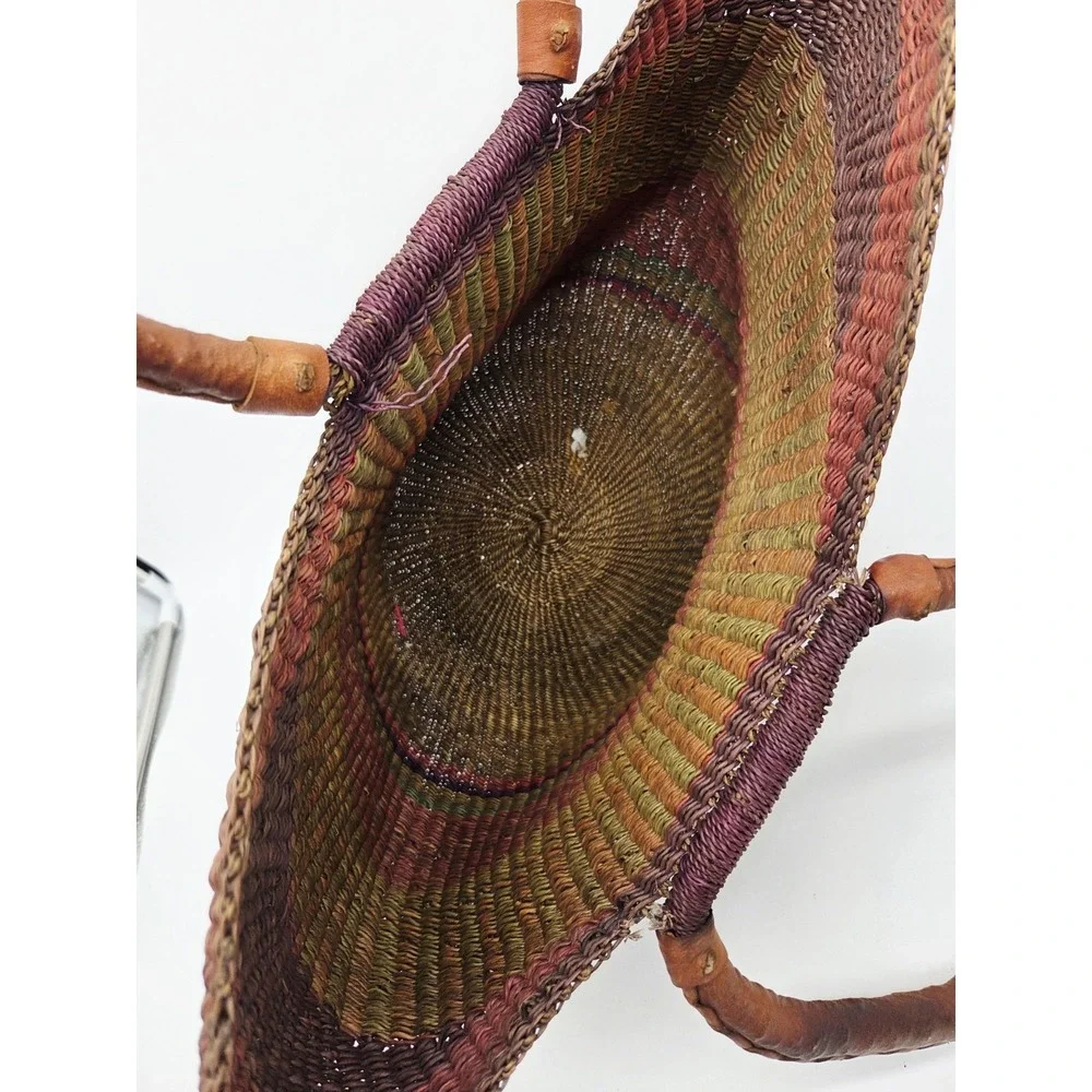 African Ghanian Bolga Basket Bag 11